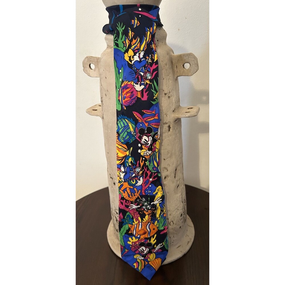Mickey Mouse and Friends Under the Sea Men's Tie 100% Silk